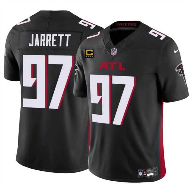 Men & Women & Youth Atlanta Falcons #97 Grady Jarrett Black 2024 F.U.S.E With 4-Star C Patch Vapor Untouchable Limited Stitched Jersey